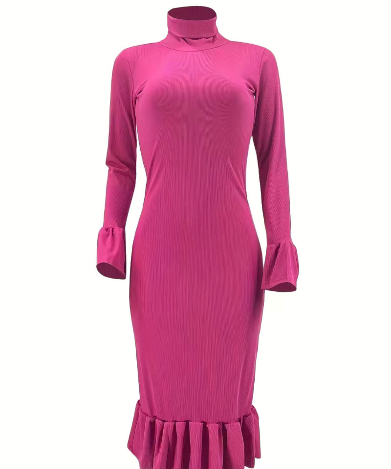 Ruffle her up long sleeve dress